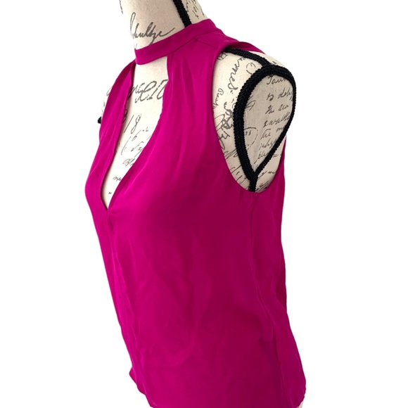 A.L.C Shay Silk Blouse Hot Pink Size XS - Picture 3 of 5